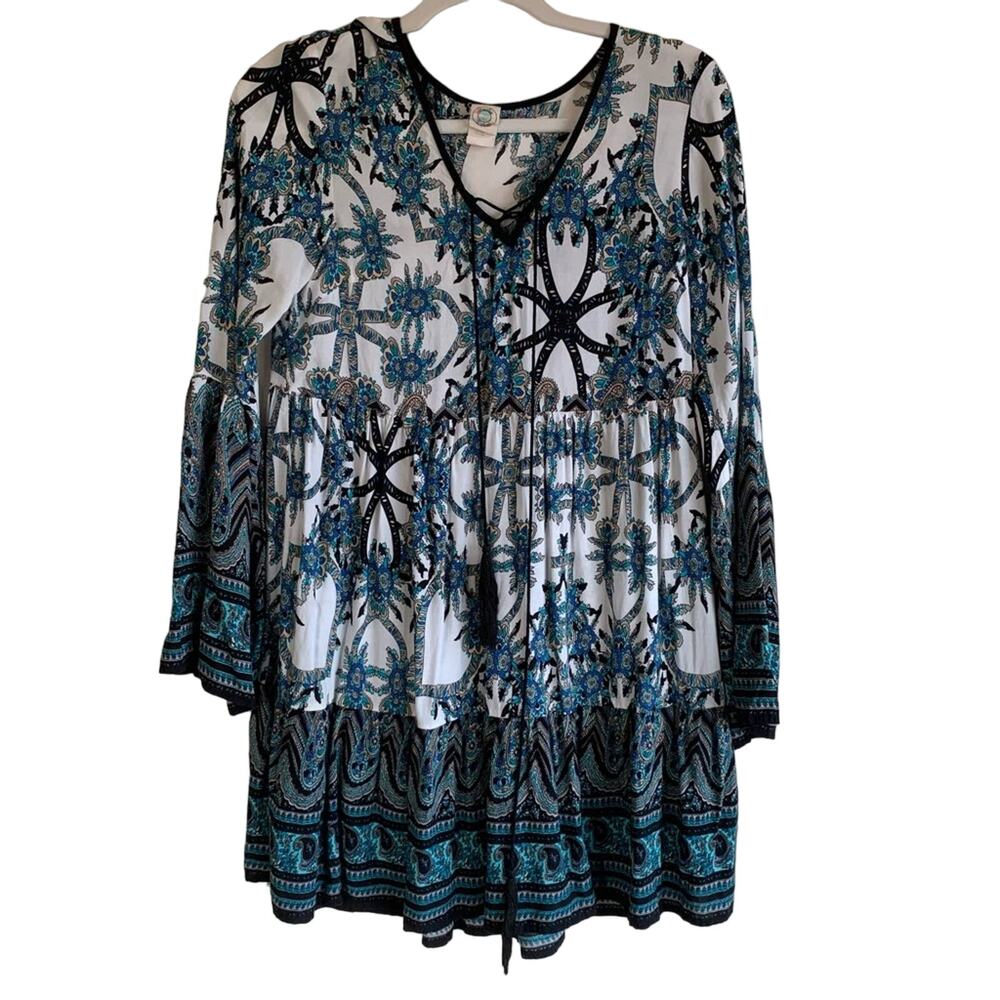 Honolua Wahine Boutique Floral Boho Dress Size Small